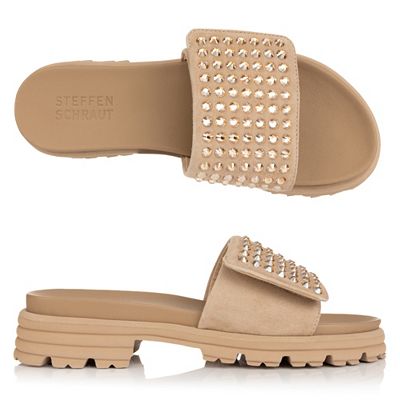 STEFFEN SCHRAUT by Kennel & Schmenger Damen-Pantolette echt Leder Klettververschluss