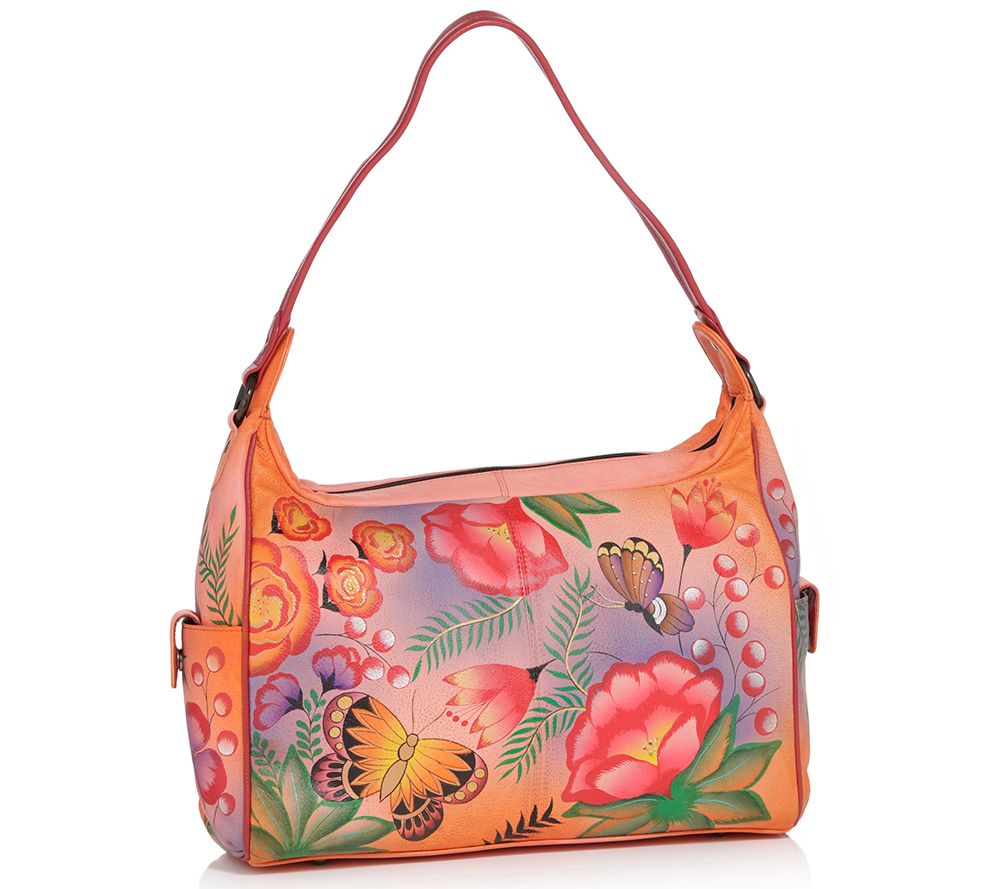 ANUSCHKA HoboTasche echt Leder diverse Fächer inkl. Organizer QVC.de