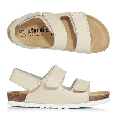 VITAFORM Damen-Sandalette Vollrindleder Klettverschluss Tieffussbettsohle