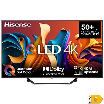 Thumbnail - HISENSE 50''/126cm Smart TV QLED 4K UHD, EEK E HDR 10, Dolby Atmos Alexa Sprachassistent 50A7NQ