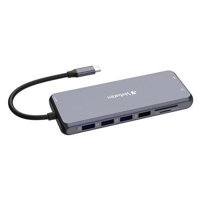 Thumbnail - VERBATIM USB-C Pro Multiport 14 Anschlüsse universal SD/microSD Slot
