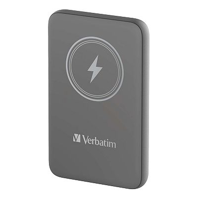 VERBATIM Charge`n`GoPowerBank 10000 mAh 15W kabelloses Laden 15mm Gehäuse