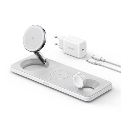 ANKER MagGo Kabellose 3in1 Ladestation für Smartphone & Apple Watch