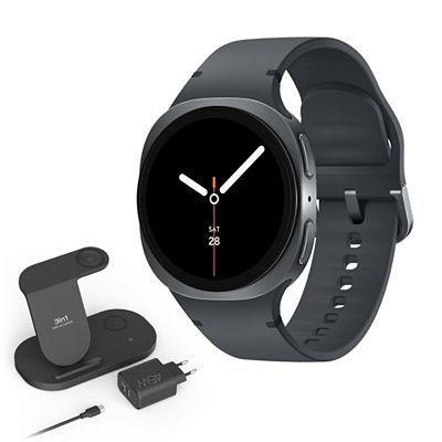 SAMSUNG Galaxy Watch8, 40mm Smartwatch, Galaxy AI inkl. Power-Paket & 50% Strap-Gutschein
