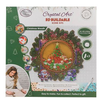 Thumbnail - CRAFT BUDDY™ Diamond Painting-Set 3D-LED-Kranz ca. 29x29cm 9tlg.