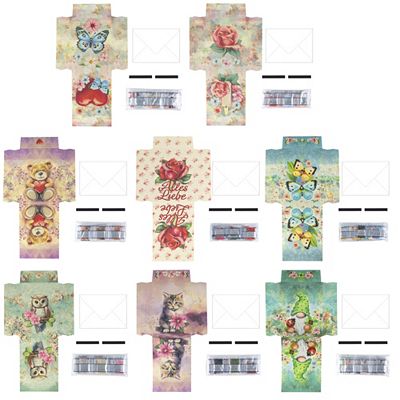 Thumbnail - KARIN JITTENMEIER Diamond Painting-Set Geschenktaschen Grußkarten 40tlg.