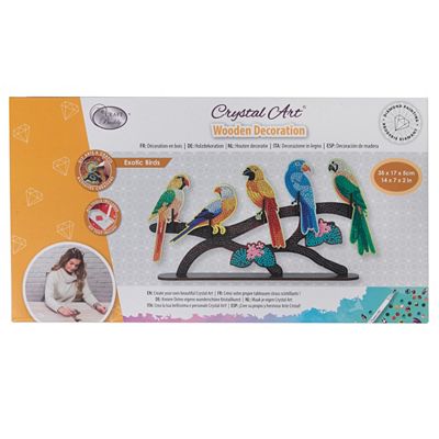 Thumbnail - CRAFT BUDDY™ Diamond Painting-Set Vögel auf Zweig ca. 35x5x17cm 6tlg.