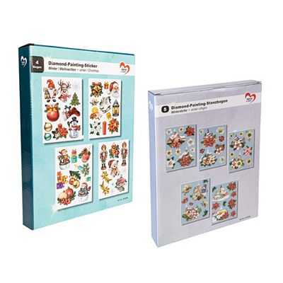 KARIN JITTENMEIER Diamond Painting-Set Stickerbogen & Stanzbogen 18tlg.