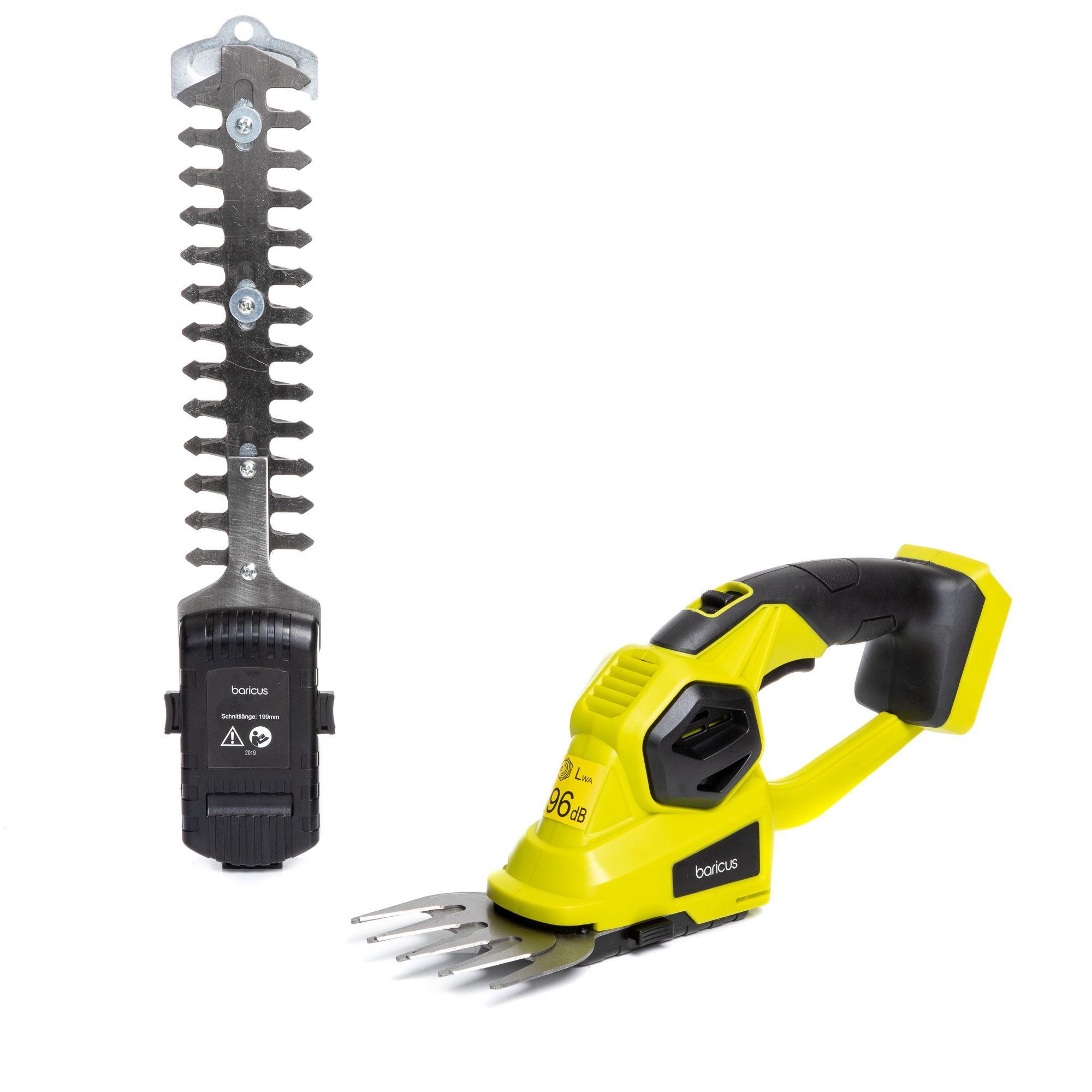 BARICUS 18V-Rasenkantenschere inkl. Verlängerung & 2 Messer 5J