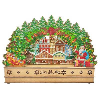 Thumbnail - CRAFT BUDDY™ Diamond Painting Schwibbogen mit LED ca. 37x23,5x9cm 9tlg.