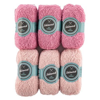 Häkel-Set Tunesisches Tuch 2-fadig ca. 170x55cm 6tlg.