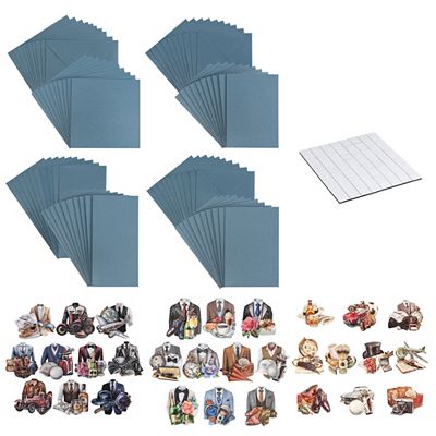 KARIN JITTENMEIER Grußkarten-Set 3D-Motive für Herren 113tlg.