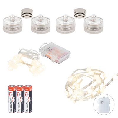 KARIN JITTENMEIER Kreativ-Set LED-Lichterketten Crackle Kugeln & Sterne, 16tlg.