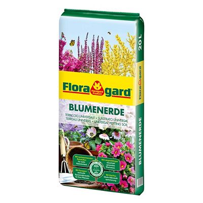 FLORAGARD® Allround-Erde für Zimmer, Balkon- & Kübelpflanzen torfreduziert