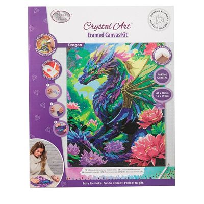 CRAFT BUDDY™ Diamond Painting Bild 40x50cm Drache 5tlg.