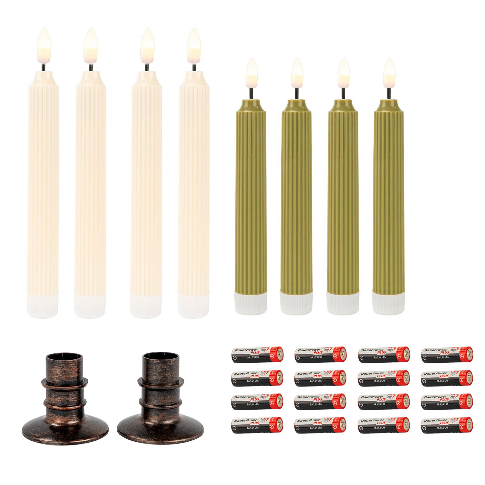 KARIN JITTENMEIER Kreativ-Set LED Stabkerzen & Kerzenhalter 26tlg.