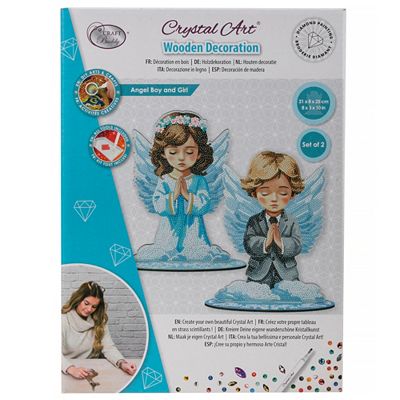 CRAFT BUDDY™ Diamond Painting-Set Engel-Paar ca. 21x10x25cm 7tlg.
