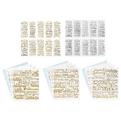 KARIN JITTENMEIER Sticker-Set Stickerbogen Handlettering 32tlg.