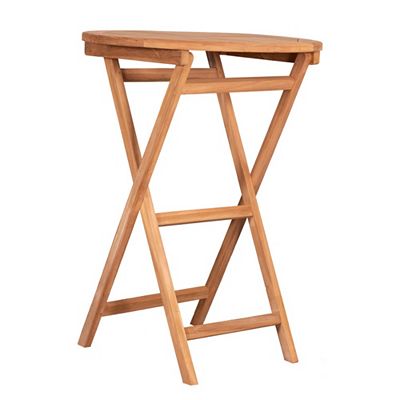 deVries Woodie Stehtisch Teakholz zusammenklappbar Ø ca. 80cm