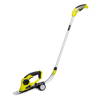 BARICUS 18V Akku-Rasen- kantenschere mit Verlängerung auf Rollen