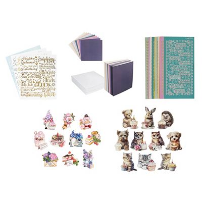 KARIN JITTENMEIER Sticker-Set Stickerbogen, Umschläge & 3D Motive, 144tlg.