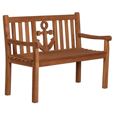 deVries Woodie Bank Teakholz Ankermotiv ca. 120x60x89cm