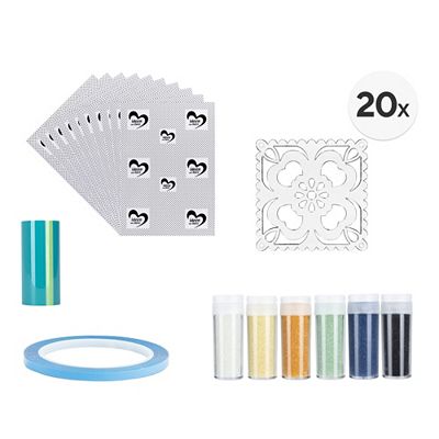 KARIN JITTENMEIER Kreativ-Set Acryl Zierdeckchen & Glaskügelchen 39tlg.