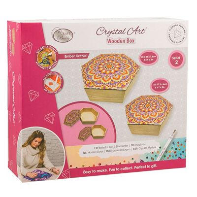 CRAFT BUDDY™ Diamond Painting 2 Hexagon-Dosen 15cm & 20cm 7tlg.