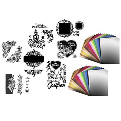 KARIN JITTENMEIER Club Artikel Stanzschablonen verschiedene Designs 51tlg.