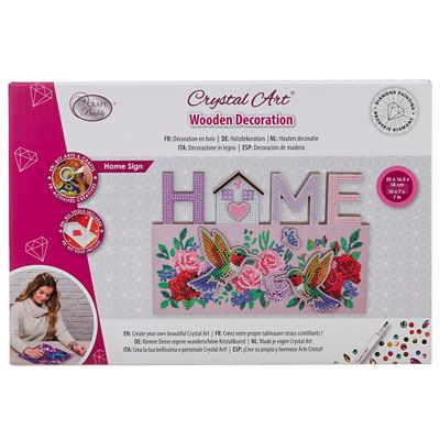 Thumbnail - CRAFT BUDDY™ Diamond Painting-Set Holzschild ca. 25x16,5x18cm 6tlg.