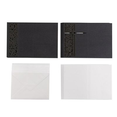 KARIN JITTENMEIER Grußkarten-Set Kondolenz Perlmutt-Optik 120tlg.