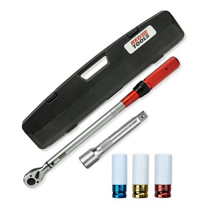 Thumbnail - RED TOOLS Drehmomentschlüssel inkl. Stecknüsse & Aufbewahrungs-Koffer 40-220 Nm 1/2 Zoll