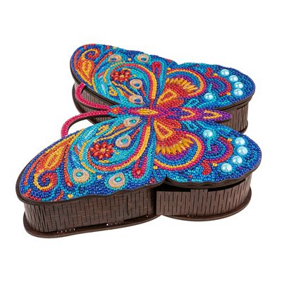 CRAFT BUDDY™ Diamond Painting Schmetterlingsdose ca. 25x14x4cm 6tlg.