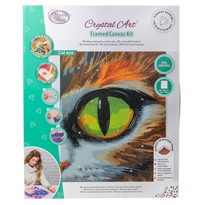 Thumbnail - CRAFT BUDDY™ Diamond Painting-Set Bild 40x50cm Katzenauge 5tlg.