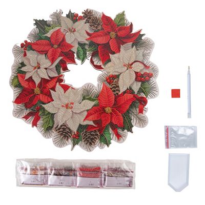 CRAFT BUDDY™ Diamond Painting Weihnachtskranz Weihnachtssterne 6tlg.