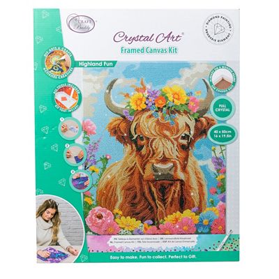 Thumbnail - CRAFT BUDDY™ Diamond Painting-Set Bild 40x50cm Kuhmotiv 5tlg.