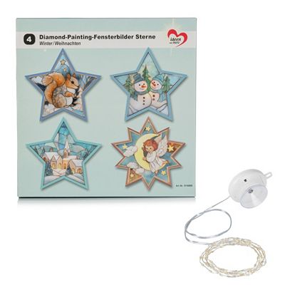 KARIN JITTENMEIER Club Artikel Diamond Painting Fensterbilder Sterne 8tlg.