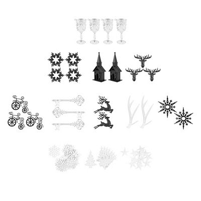 KARIN JITTENMEIER Dekorations-Set Deko-Rohlinge verschiedene Designs 58tlg.