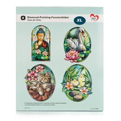 KARIN JITTENMEIER Diamond Painting-Set XL-Fensterbilder verschiedene Designs 9tlg.