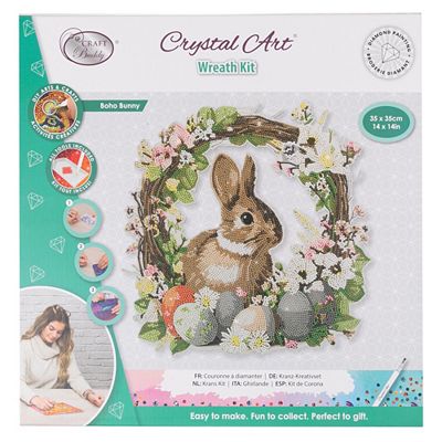 CRAFT BUDDY™ Diamond Painting Osterkranz Hase & Eier 6tlg.