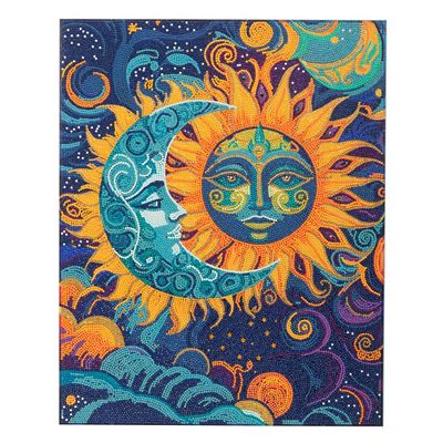 CRAFT BUDDY™ Diamond Painting Bild 40x50cm Sonne & Mond 5tlg.