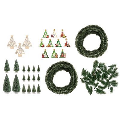 KARIN JITTENMEIER Dekorations-Set Winter Floristik Tannen, Zweige & Girlanden, 86tlg.