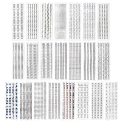 KARIN JITTENMEIER Kreativ-Set Strass-Bordüren mit Folienprägung 22tlg.