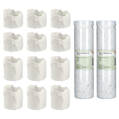 KARIN JITTENMEIER Kreativ-Set LED-Kerzen & Streu-Granulat 26tlg.