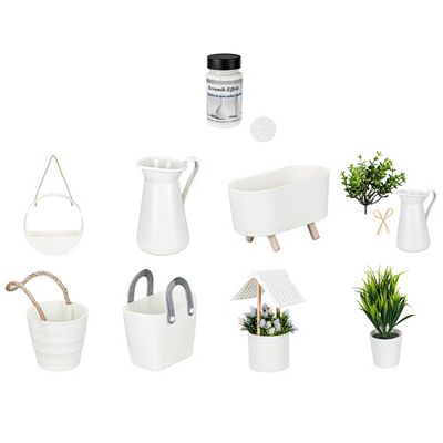 KARIN JITTENMEIER Club Artikel Dekorations-Set Kannen & Gefäße als Rohling, 8tlg.