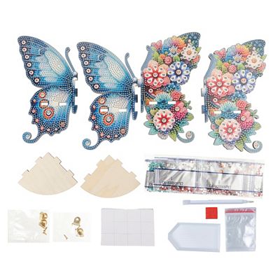 Thumbnail - CRAFT BUDDY™ Diamond Painting-Set 2 Eck- Wandbretter Schmetterlinge 7tlg.