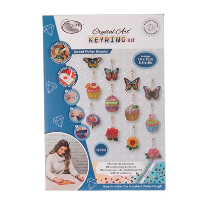 Thumbnail - CRAFT BUDDY™ Diamond Painting-Set Schlüsselanhänger verschiedene Motive 17tlg.