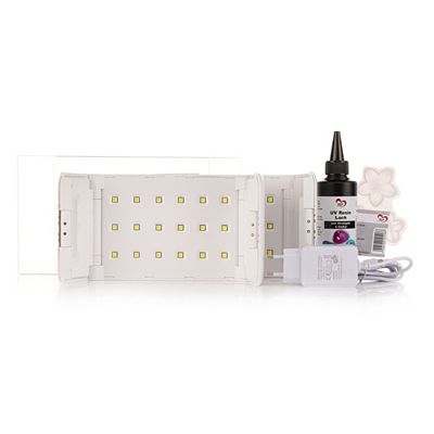 KARIN JITTENMEIER Kreativ-Set UV Lampe 360° & UV Resin Lack 8tlg.