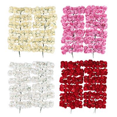 KARIN JITTENMEIER Dekofloristik-Set Rosen Blüten aus Papier 4tlg.