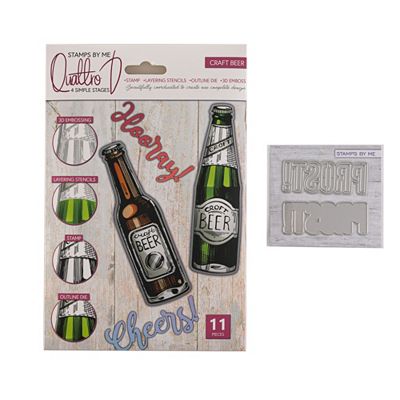 Thumbnail - STAMPS BY ME Grußkarten-Set Stanzschablonen & Stempel 13tlg.